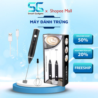 Máy tạo bọt cafe Smart Gadgets 3 tốc độ, máy đánh trứng sokany cầm tay không giây, hỗ trợ sạc pin tiện lợi sử dụng