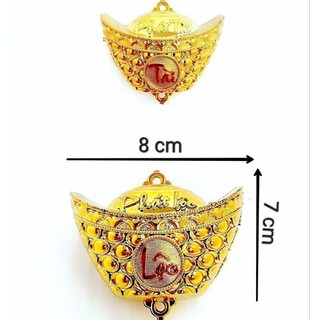 set 5 thỏi vàng lớn 7cm trang trí bông tỏi.tháp tỏi, oản tài lộc