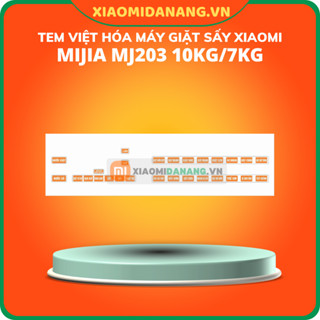 Tem dán việt hóa máy giặt sấy thông minh xiaomi mijia Mj203 10kg/7kg