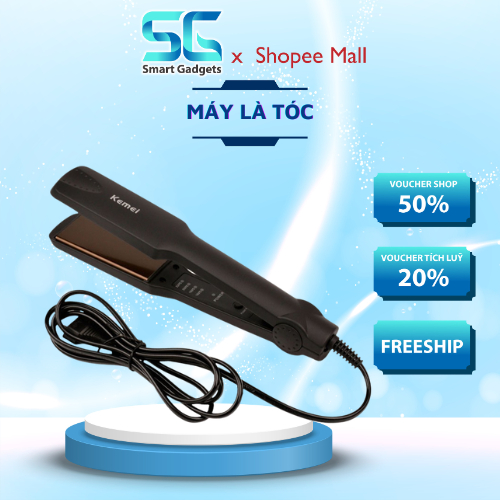 Máy duỗi tóc Smart Gadgets mini KE MEI chính hãng,Máy uốn tóc làm tạo kiểu ép,là thẳng uốn cụp xoăn lọn đa năng 4 mức nh