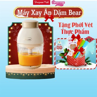 Máy Xay Ăn Dặm Cho Bé MitsuEvo Bear Dao 6 Lưỡi Cối Thủy Tinh Dung Tích 600ML Công Suất 200W (Tặng Phới Vét Thực Phẩm)