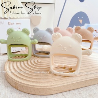 Gặm nướu silicone bar-rot hình gấu xinh xắn kèm hộp đựng
