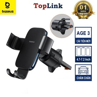 Giá Đỡ Kẹp Điện Thoai Trên Ô TÔ Xe Hơi Gắn Cửa Gió Thương Hiệu Baseus Age 3 Cho Điện Thoại 4.7 - 7.2 inch I-Phone SamSun