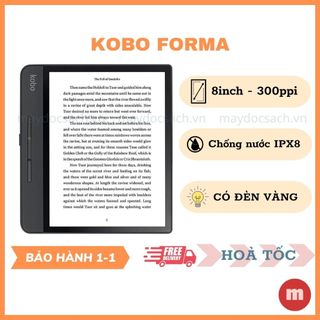 Máy đọc sách Kobo Forma - màn hình lớn 8inch, chống nước, có đèn vàng