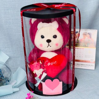 Set quà tặng gấu bông sinh nhật. valentine... ngày lễ. hộp gấu bông quà tặng