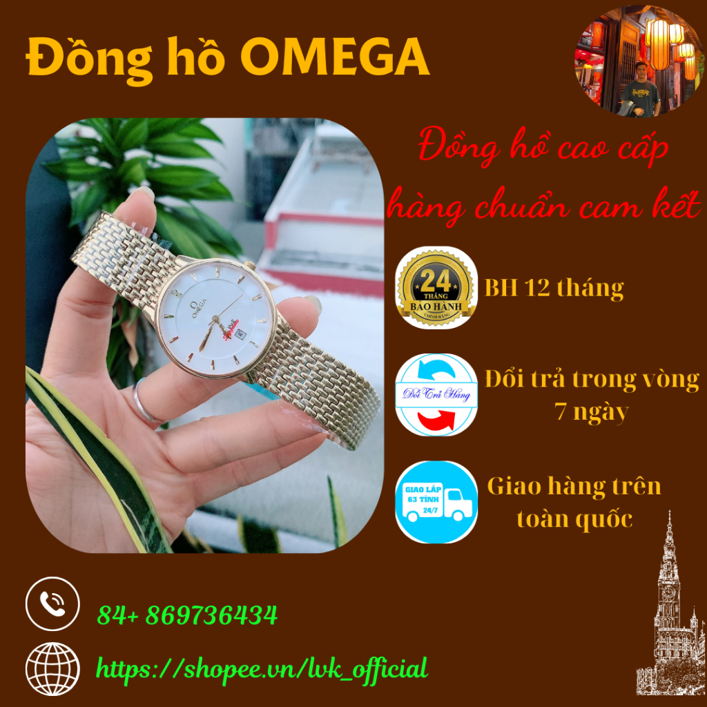 Đồng hồ Nam Nữ OMEGA - OMG2 - Thiết kế sang trọng quý phái