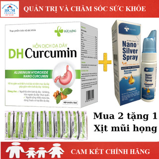 Gel uống hỗ trợ trào ngược dạ dày, viêm dạ dày DH nano curcumin cho bé, người lớn hộp 20 gói HCM PHARMA DHG02