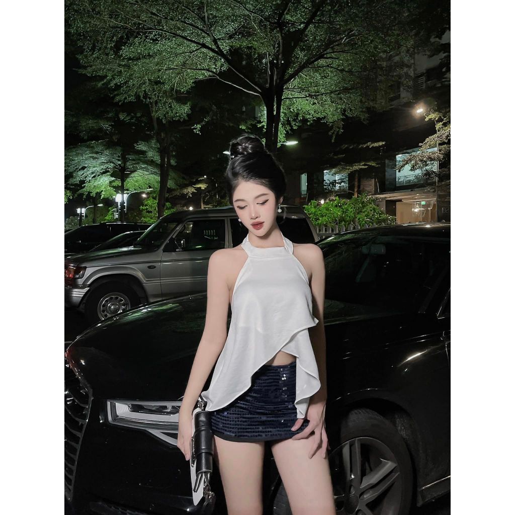 Áo Cổ Yếm Bèo Chéo  - 3517