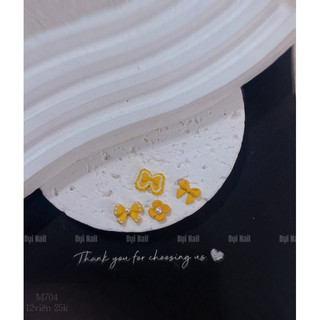 CHARM NƠ VÀNG SET 12 VIÊN M704