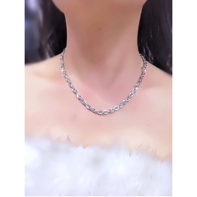 dây chuyền nữ mạ bạch kim cao cấp