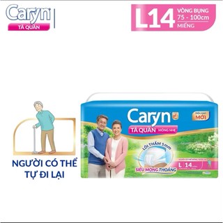 Tã quần người lớn caryn mỏng nhẹ size l - 14 miếng