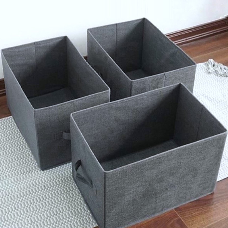 Hộp vải KHÔNG NGĂN đựng đồ đa năng quần áo đồ lót đồ chơi có nắp xếp chồng lên nhau YOKOMI