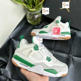 Giày JOR_DAN 4 Retro Pine Green, JD4 Kem Xanh Lá Hàng Cao Cấp BEST QUALITY