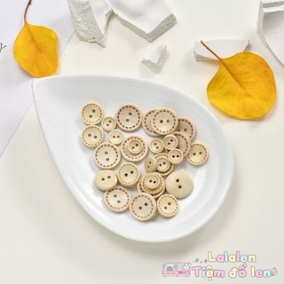 Nút Gỗ Nâu Handmade (Có Nhiều Size)