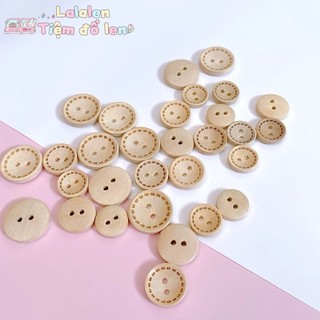 Nút Gỗ Nâu Handmade (Có Nhiều Size)