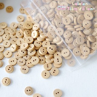 Nút Gỗ Nâu Handmade (Có Nhiều Size)