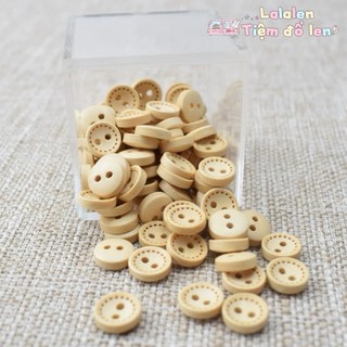 Nút Gỗ Nâu Handmade (Có Nhiều Size)