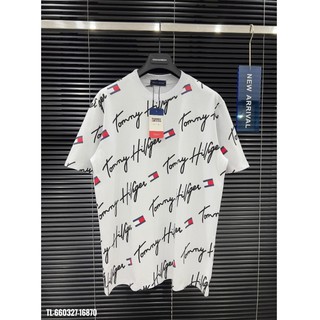 Áo phông cổ tròn tay cộc, Áo thun chữ ký T.O.M.Y đóng dấu chất liệu cotton thoáng mát trẻ trung năng động dễ phối đồ 669