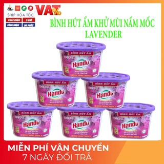 Bộ 6 bình hút ẩm khử mùi ẩm mốc Hando Lavender 450ml
