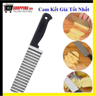 Dao cắt lát sóng rau củ quả-dao tạo hình lượn sóng, lưỡi sắt bén. thép không gỉ, trang trí đẹp mắt cho thực phẩm