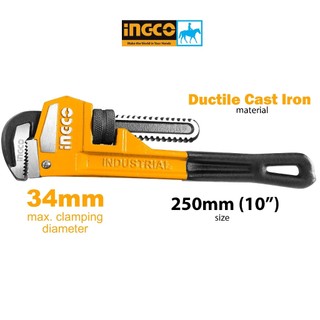 Mỏ lết răng 10inch 250mm mở miệng 34mm ingco hpw0810
