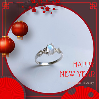 Nhẫn moonstone bướm bạc 925 nmbo21b patronus