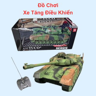 Xe tăng điều khiển từ xa đồ chơi xe tăng dài 30cm chạy bánh xích chất liệu siêu bền màu sắc bắt mắt (XJ13)