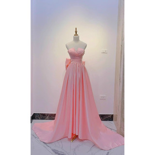 SIZE>62KG ĐẦM DẠ HỘI CÚP NƠ LƯNG