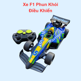 Xe phun khói điều khiển xe phun sương điều khiển từ xa màu vàng xanh pin sạc có đèn sáng chạy siêu mượt