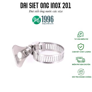 Đai siết inox có tay vặn chất liệu inox 304 dùng để cố định các loại ống nước gia dụng, bể thủy sinh