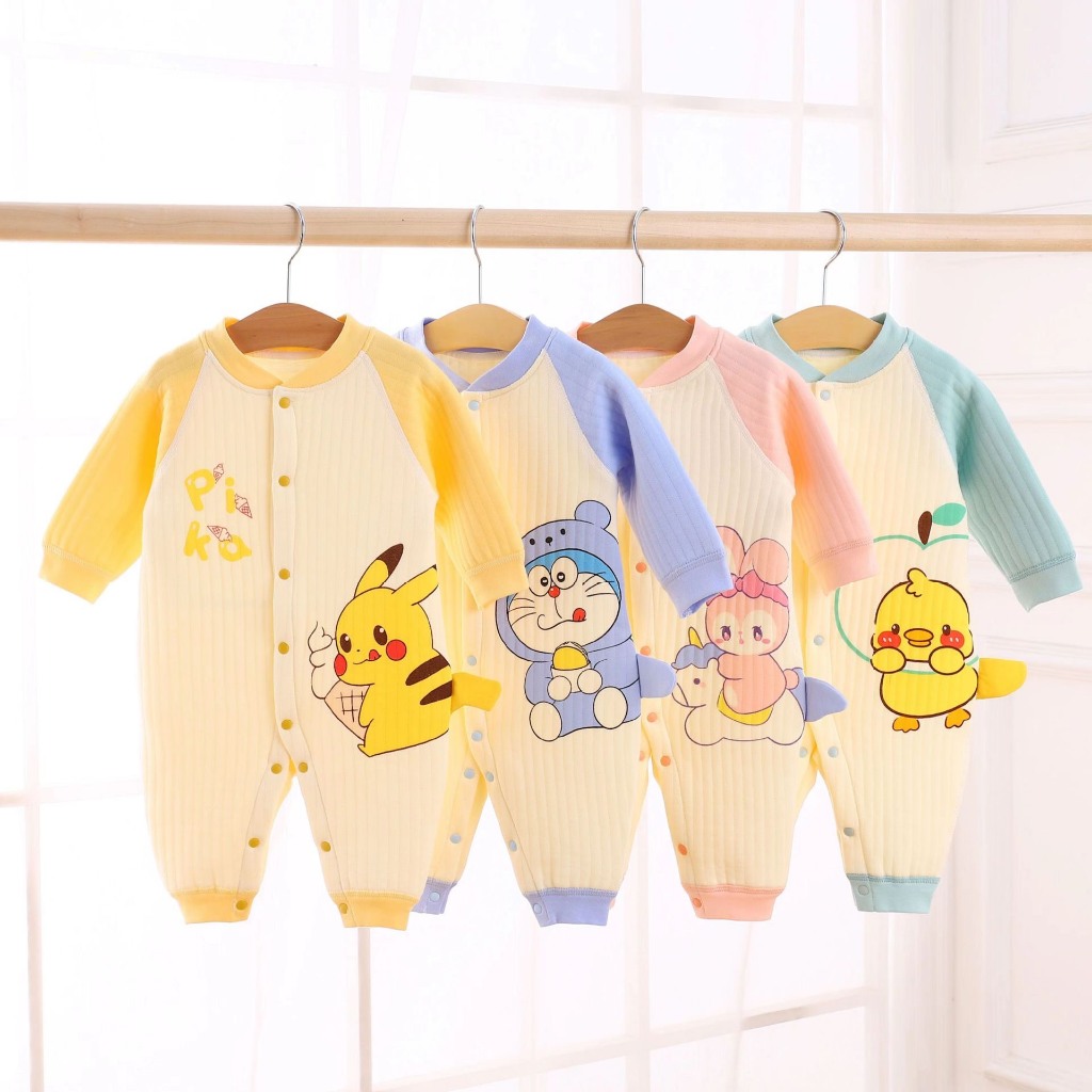 Bộ nhung lót nỉ dày siu ấm Bodysiut liền thân dài tay hàng quảng châu xuất khẩu Hàn cho bé trai và gái đẹp