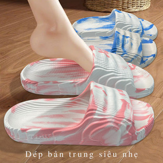 Dép nữ bánh mì JUYUPU quai ngang loang màu chất liệu cao su dẻo đúc nguyên khối bền nhẹ chống trơn trượt nữ tính