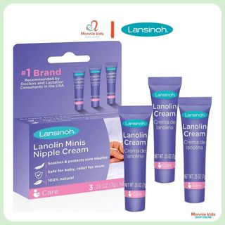  Kem bôi đầu ti Lansinoh cho mẹ Lanolin 7g Kem bôi nhũ hoa chiết xuất mỡ cừu - Monnie Kids 