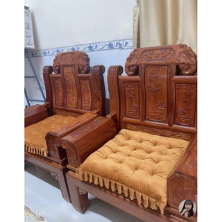 Bộ đệm ghế vải nỉ nhung cao cấp