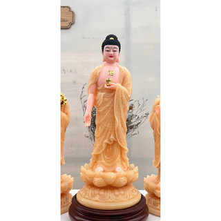 Tượng phật a di đà ngồi 30cm/đứng 38cm . chất liệu đá