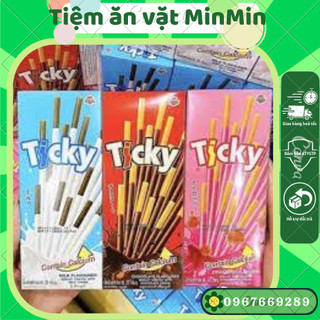 Bánh que Ticky Thái Lan, bánh quy que phủ kem các vị