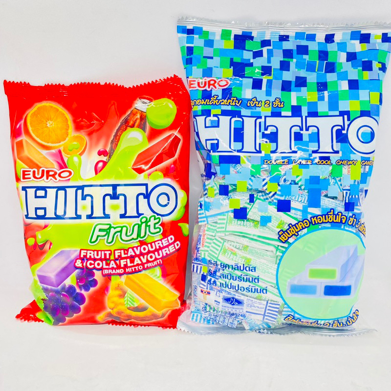 Kẹo mềm Euro Hitto Thái Lan Vị Bạc Hà và Vị Trái Cây