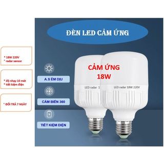 Bóng đèn led 18W cảm ứng sóng radar 10 mét, tự động bật tắt, chipled Osram chính hãng