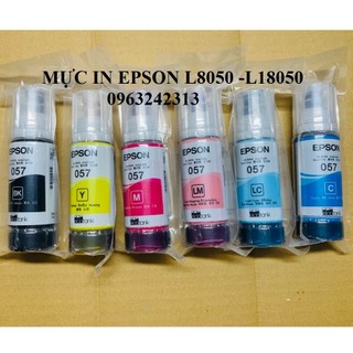 Bộ mực 6 màu epson l8050/ l18050 mã 057 hàng nhập khẩu