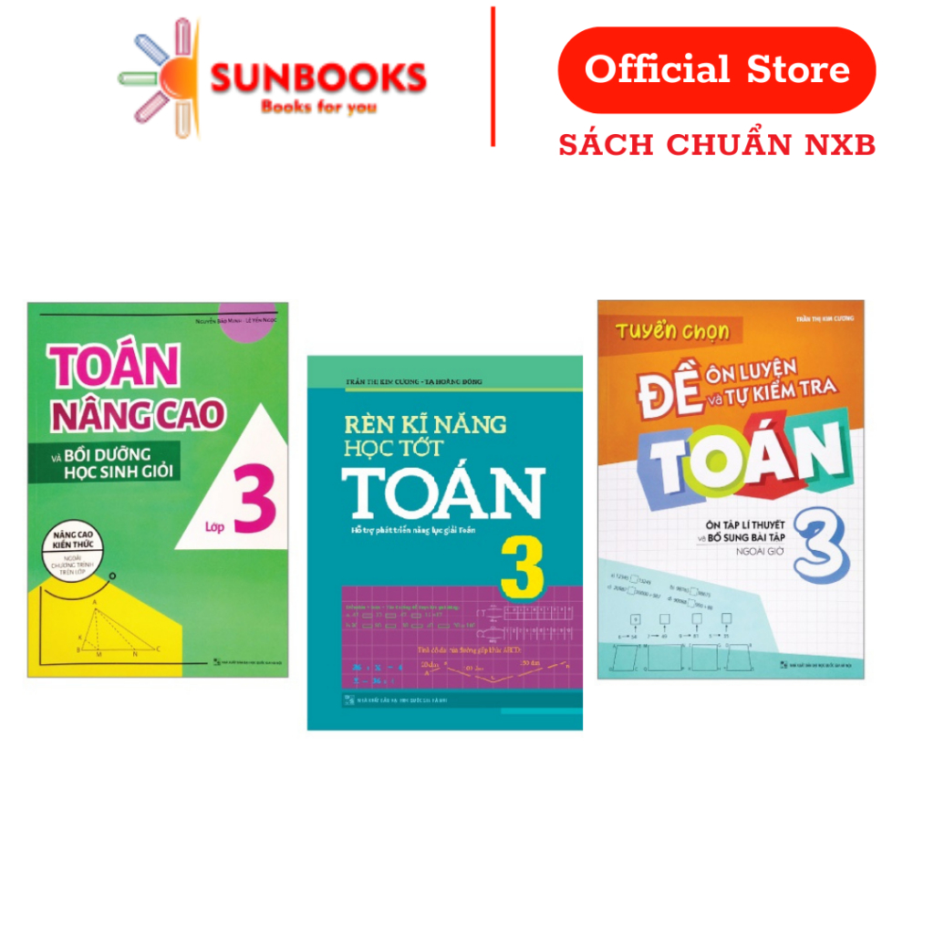 Sách Combo 3 cuốn Toán Nâng Cao Lớp 3 + Rèn Kĩ Năng Học Tốt Toán 3 + Tuyển Chọn Đề Ôn Luyện Và Tự Ki