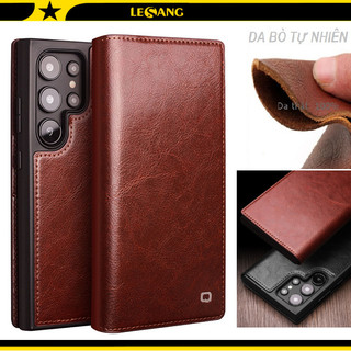 Bao da galaxy s24 ultra / s24 plus qlino wallet da bò thật