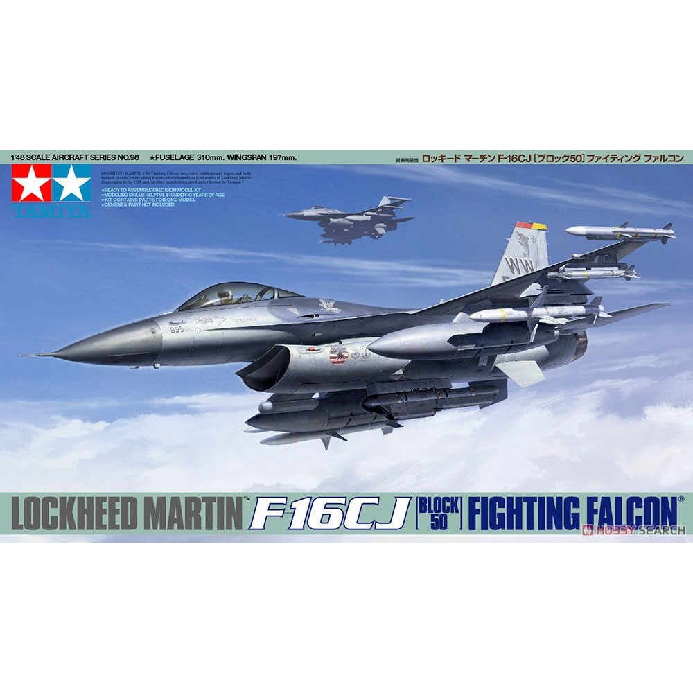 KHÔNG QUÂN - TAMIYA - 61098 - 1/48 MÔ HÌNH MÁY BAY LOCKHEED MARTIN F-16CJ (BLOCK 50) FIGHTING FALCON