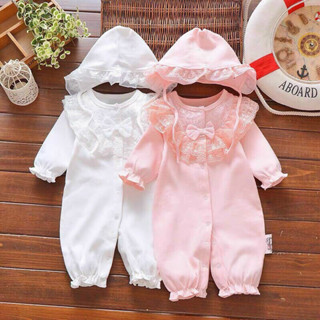 [3-12Kg] Bộ Body Liền Thân Cho Bé Gái Sơ Sinh chất liệu cotton - Body Thu Đông Bánh Bèo, quần áo trẻ em, bodysuit cho bé