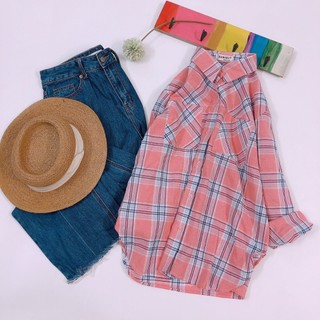 Sơ Mi Caro Fom Rộng Oversize Hàng Lẻ Màu- Jancaroshop