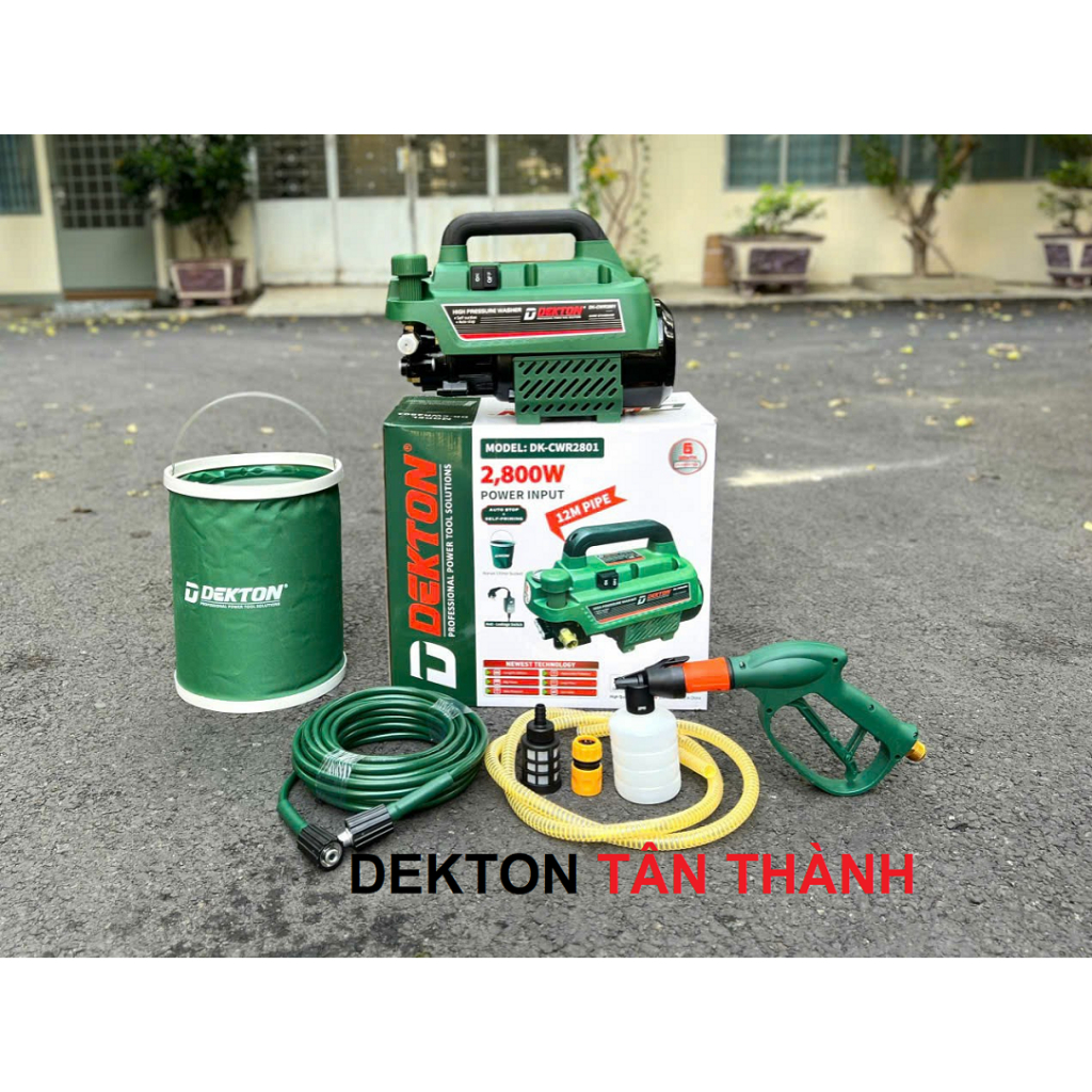 Máy rửa xe DEKTON DK-CWR2801 /Chống giật / Bản nâng cấp / Đủ phụ kiện