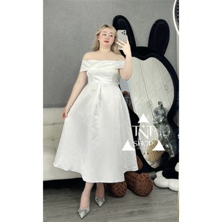 ĐẦM BẸT VAI DỰ TIỆC DÁNG DÀI [TNT SHOP BIGSIZE 60KG 90KG]