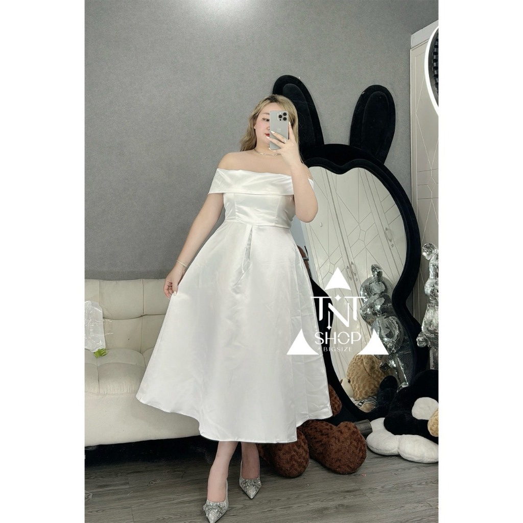 ĐẦM BẸT VAI DỰ TIỆC DÁNG DÀI [TNT SHOP BIGSIZE 60KG 90KG]
