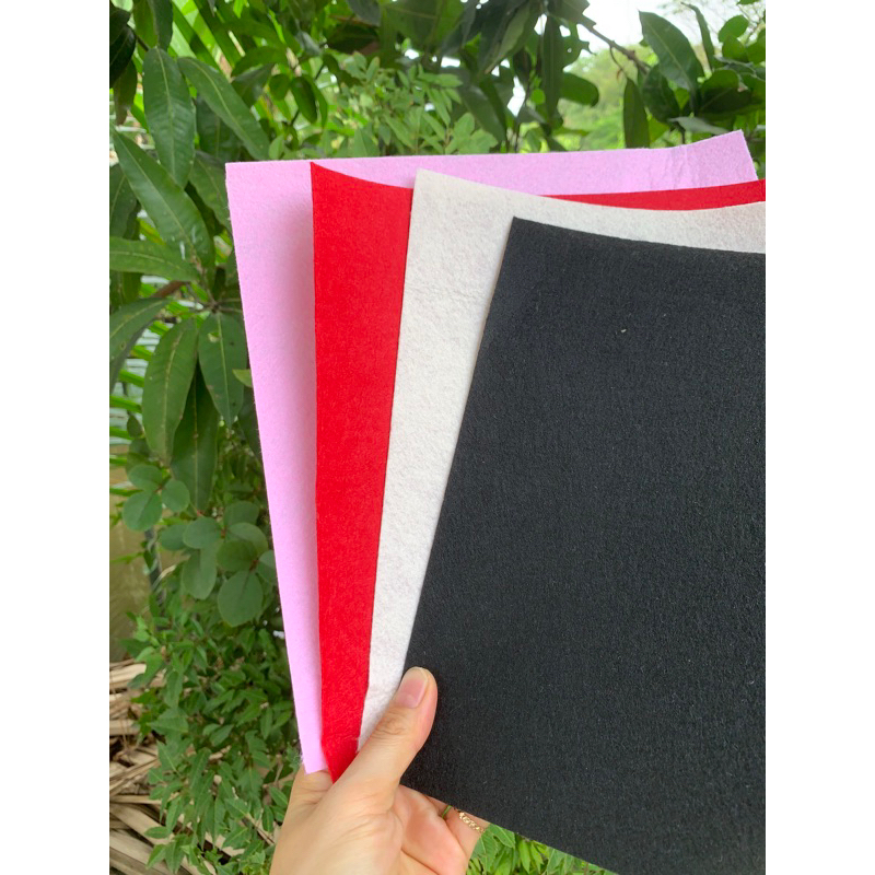 (trộn màu inbox) Set 3 tấm vải nỉ (vải dạ) kích thước 20x30 làm đồ kẹp tóc, đồ handmade