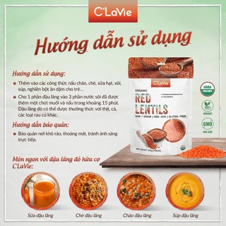 Đậu Lăng Đỏ Hữu Cơ C'Lavie 200g