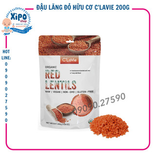 Đậu lăng đỏ hữu cơ c'lavie 200g
